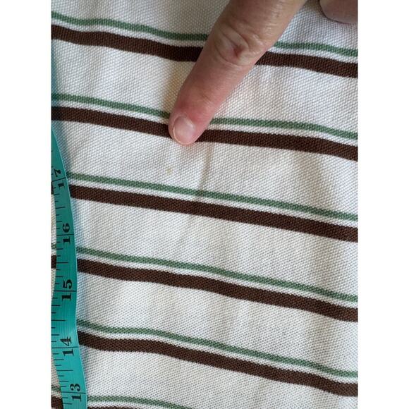 POLO by Ralph Lauren short sleeve collared shirt, size M, cream, brown & green - Picture 8 of 9